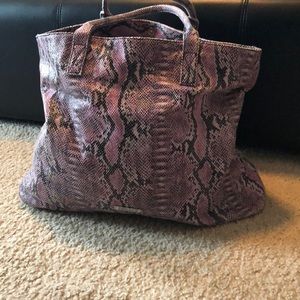 BCBGMAXAZARIA snake skin tote